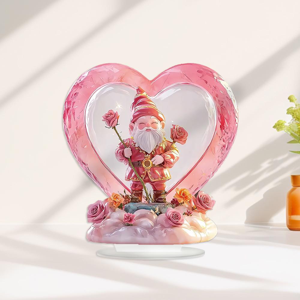 Colorful Rabbit 2D Acrylic Ornament for Easter and Valentine's Day Decor