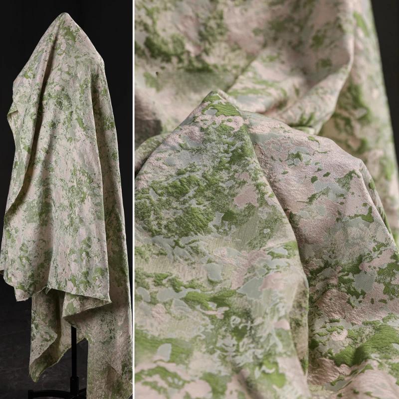 

Wide 160cm Retro Texture Jacquard Cloth Gradient Art National Style Moss Mottled Texture Reengineering Clothing Design Fabric 50x160cm белый