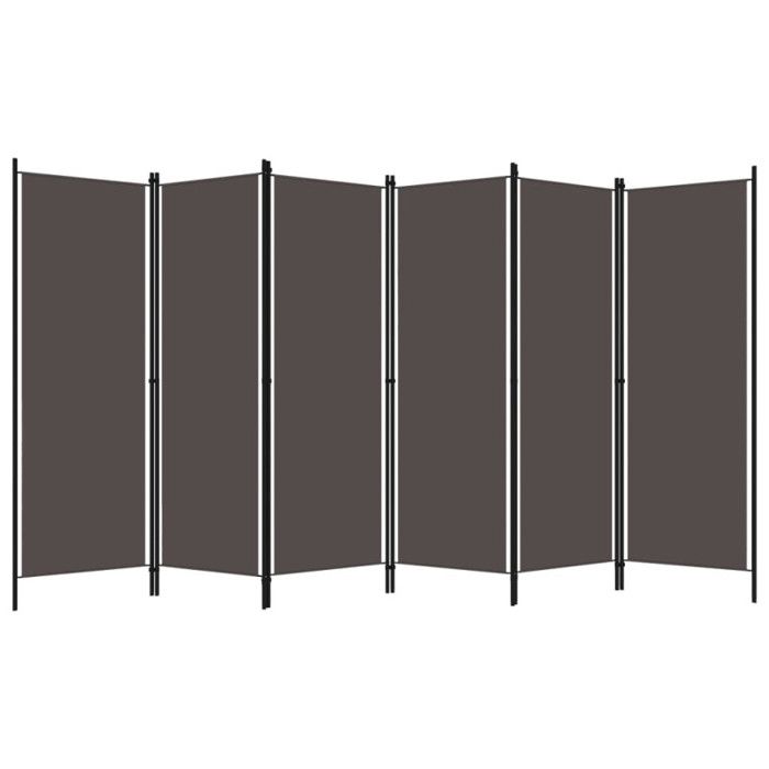 VidaXL Cloison de séparation 6 panneaux Anthracite 300x180 cm