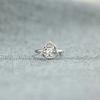 Trumium S925 Sterling Silver Tre Blommor Ringar För Kvinnor Vit Zirkon Inlagd Tunn Systerknyten Stapelbar Ring Trendiga Smycken