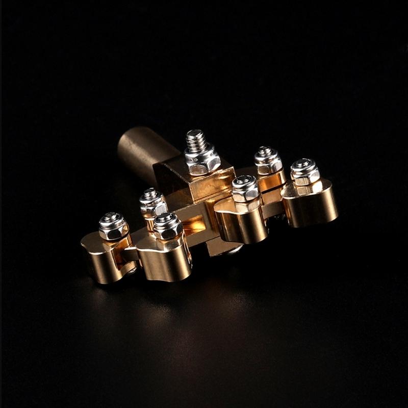 Brass Guitar Fret Press Tool Adaptive Design Suitable for Fingerboard Repair with Nonslip Grooves and Detachable Head