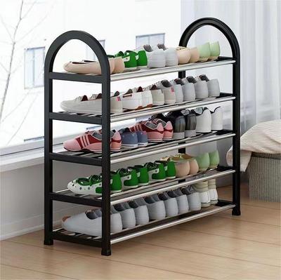 Elegant Multi-Level Metal Shoe Rack, Space-Saving and Economical Home Storage