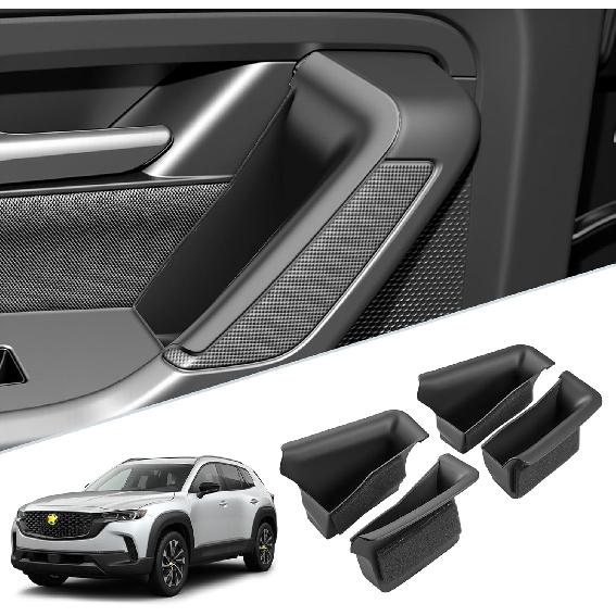 SKTU Улучшение 4 шт. для 2023 2024 2025 2026 Mazda CX-50 Бокс для хранения в двери для 2023-2026 Mazda CX-50 Органайзер для ручки двери Mazda CX-50 2024 2025