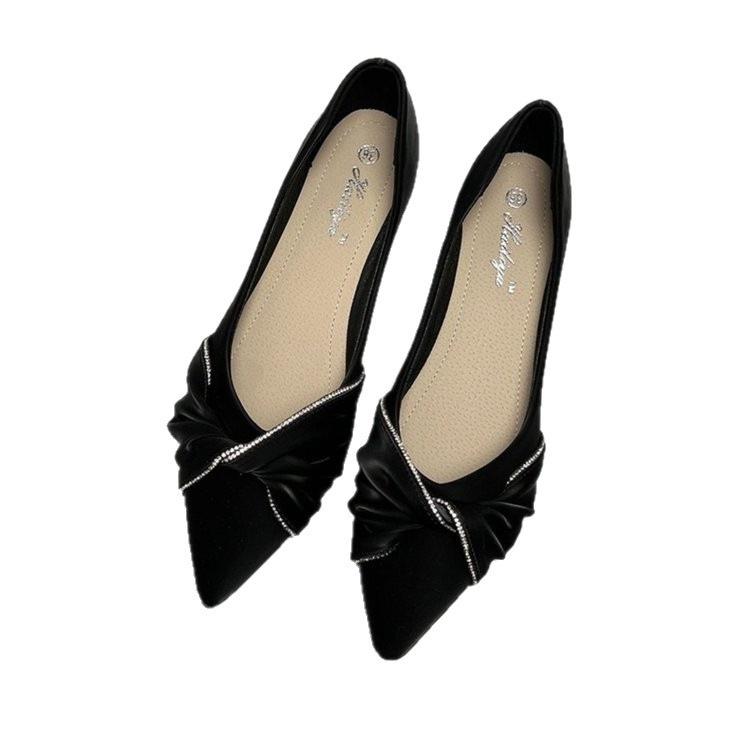 Super soft pointed late evening wind single shoes new autumn new shallow mouth soft sole non-slip flat bottom ladyshoes maternity shoes