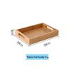 Japanese-Style Bamboo and Wood Tea Tray: Solid Rectangular Serving Tray for Restaurants and Homes