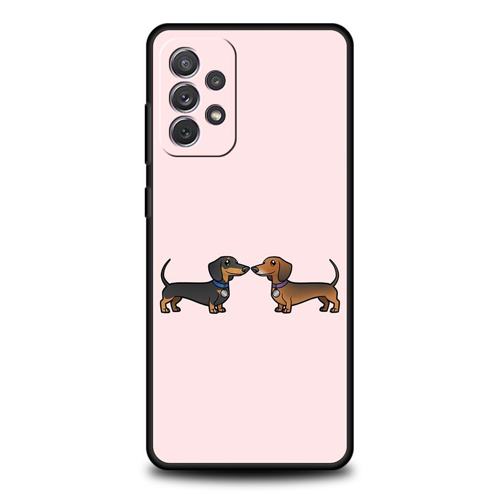 Dachshund Sausage Dog Phone Case for Samsung A17 A13 A15 A25 A35 A51 A55 A71 A21S A11 A31 A41 A23 A53 A73 5G A03S A05s Cover