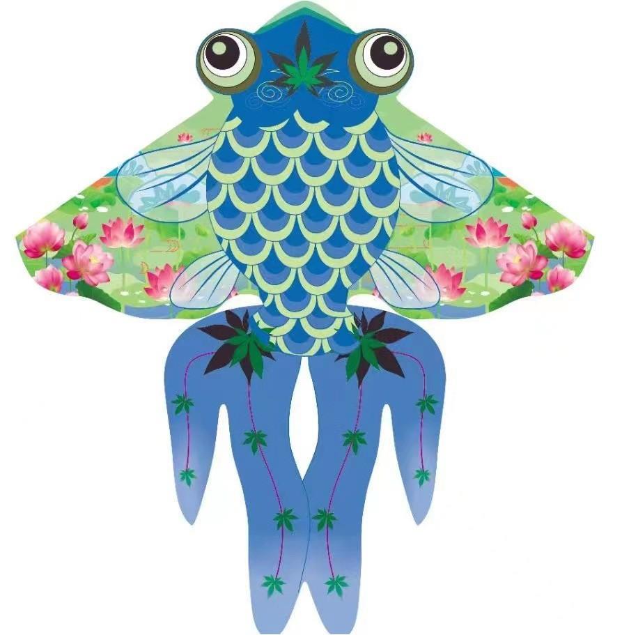 

Colorful 1.2m Koi Fish Kite For Kids Handcrafted From Grid Cloth Material Style D