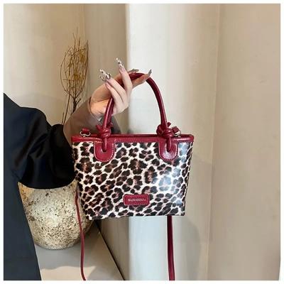 PU Zipper Nowy Produkt Jesienna Damska Torebka Wzór Panterki Wysoka Piękność Modna Torba Crossbody Miękka Prosta Torba Na Ramię