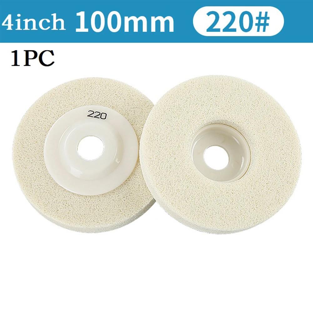 1PC Brand New Polishing Wheel Polishing Sheet 4inch 60-3000 Grit Angle Grinder Nylon Fiber Polishing Wheel White