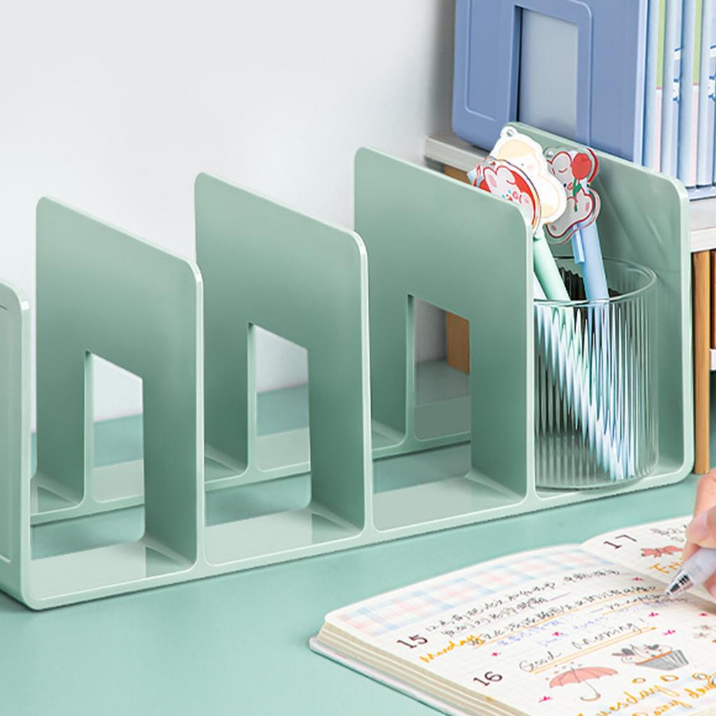 Acrylic Bookends Reading Shelf Book End File Sorter Book Storage Stand File Organizer for Book Magazines