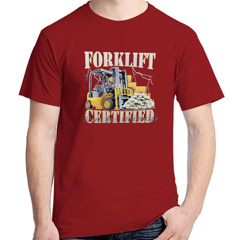Funny Forklift Certified Operator Print Graphic T Shirts Vintage Fashion Short Sleeve Tshirts Cotton Casual Cozy Unisexs Tshirt