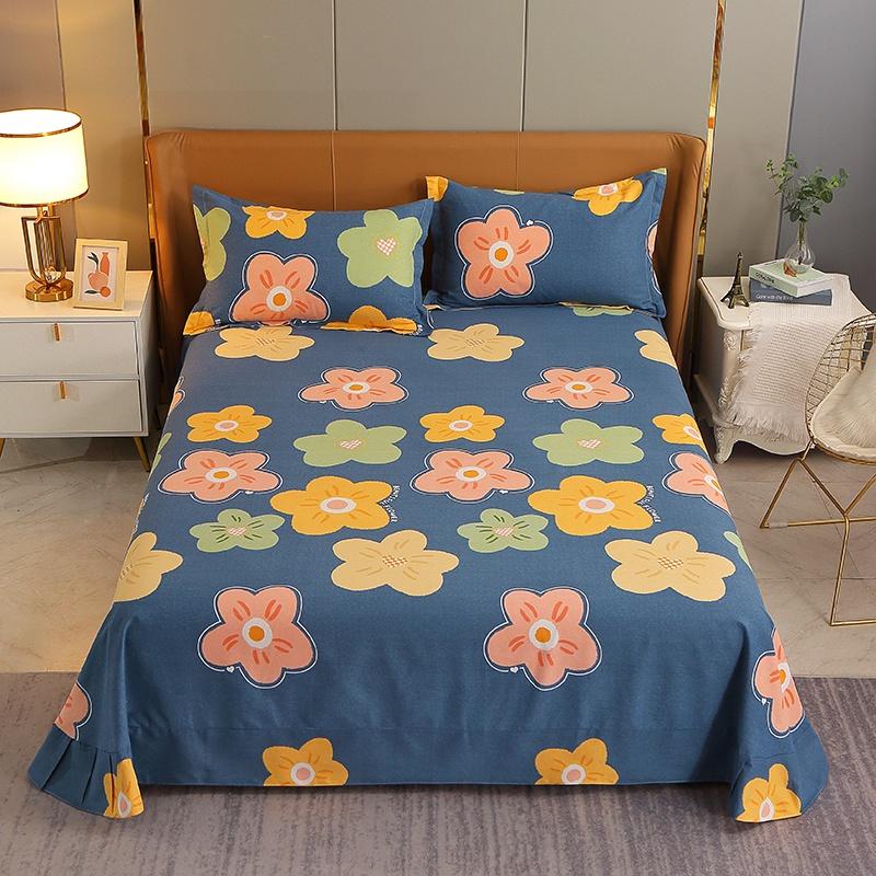 Pure Cotton Brushed Flat Sheet 1Pc High Quality Skinfriendly Fabric Bed Sheet For Double Bed No Pillowcase
