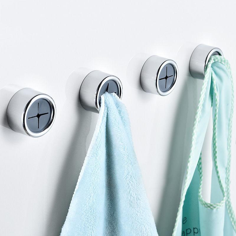 4PCS Bathroom Towel Storage Sucker Racks Wall Mounted Self Adhesive Plug Holder Hooks Round Kitchen Dishcloth Hanger Clip Organizer