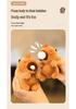 Capybara Blowing Bubbles: Plush Toy Keychain with Wagging Tail