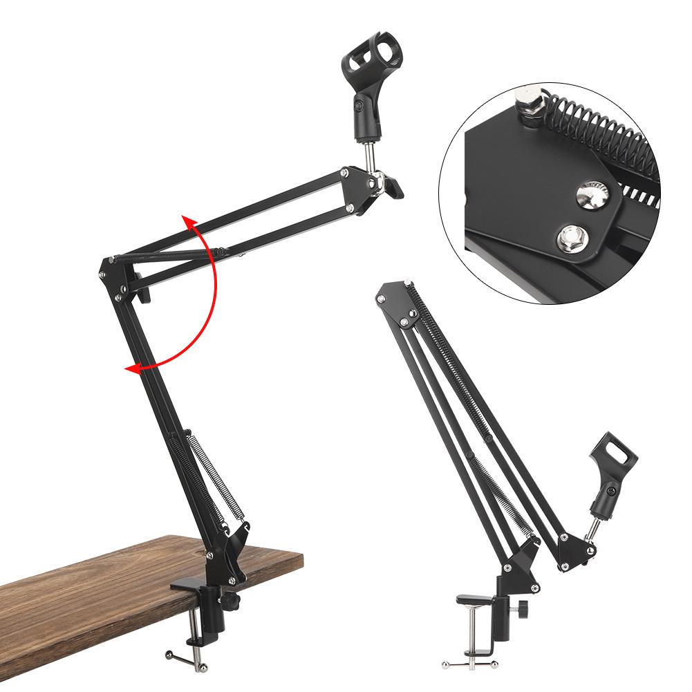Adjustable Microphone Mount Suspension Arm Stand Microphone Clip Holder 4kg Load