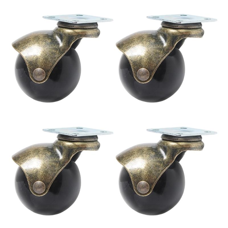 1,5-дюймовые универсальные поворотные колесики с подшипником, поворотные элементы для мебели, одинарные колеса, роликовые колесики, колесико для офисного кресла