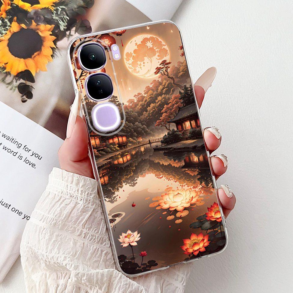 For Vivo V40 Lite 5G IDN Case V2417 Clear Cute Cat Fashion Butterfly Love Painted Soft Phone Case For Vivo V40 Lite 4G IDN Cover