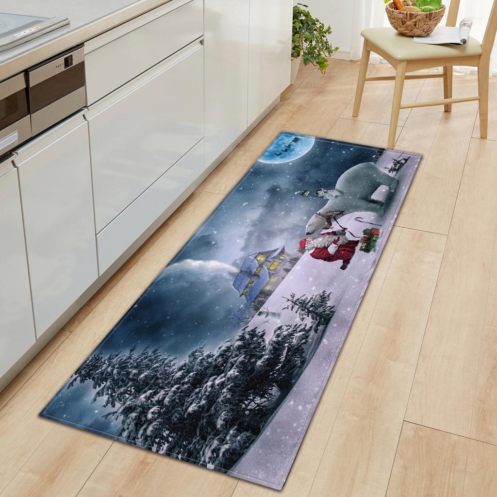 Christmas Kitchen Sand Carpet Doormat Long Floor Mat