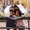 1pc Cute dog pattern Umbrella Portable Folding Umbrella Iron Frame Hole Bone Structure Outdoor Home Umbrella