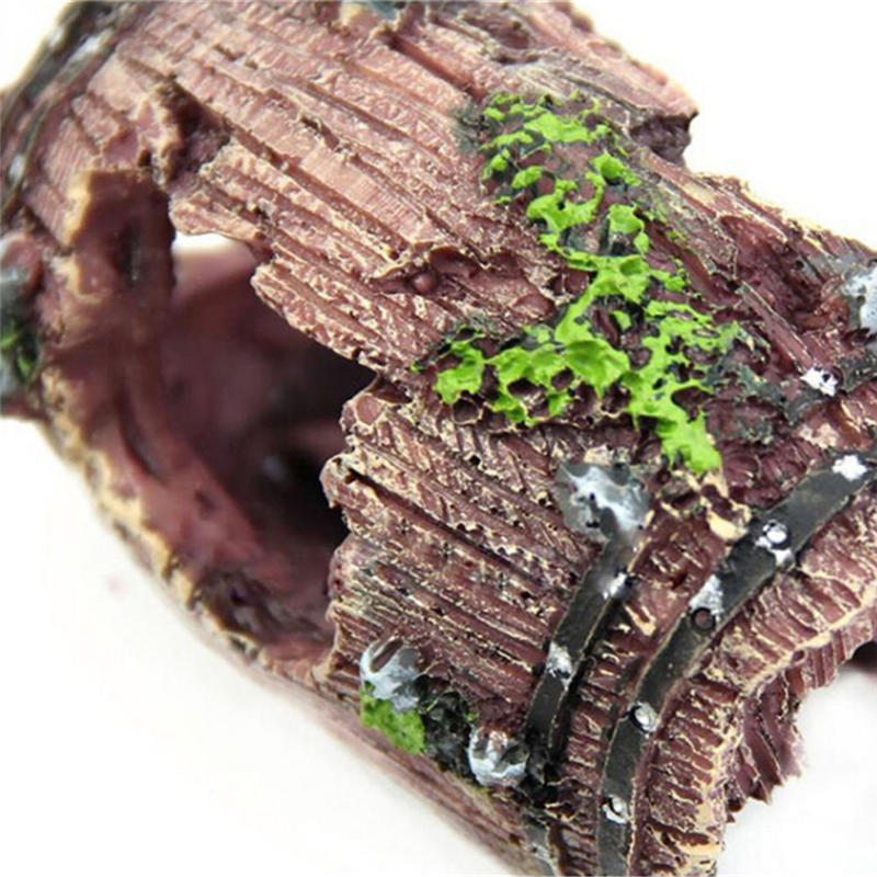 Aquarium Fish Tank Barrel Resin Ornament Cave Landscaping Furnishing Decoration