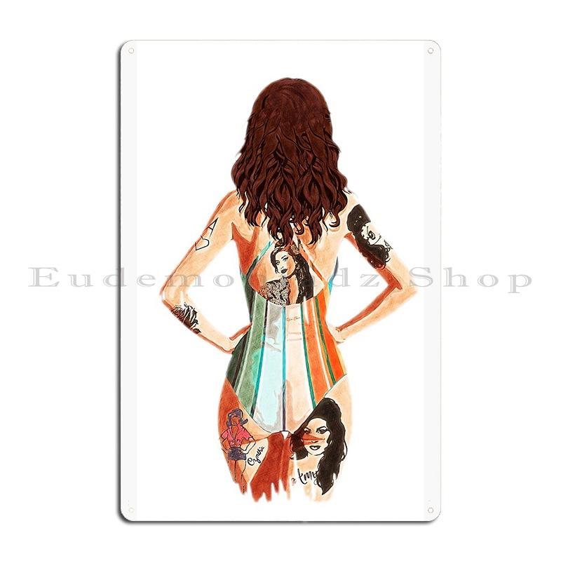 Rehab Amy Winehouse Musik Postkarte Poster Metallschild Kino Küche Wandplakette Kino Retro Blechschild Poster