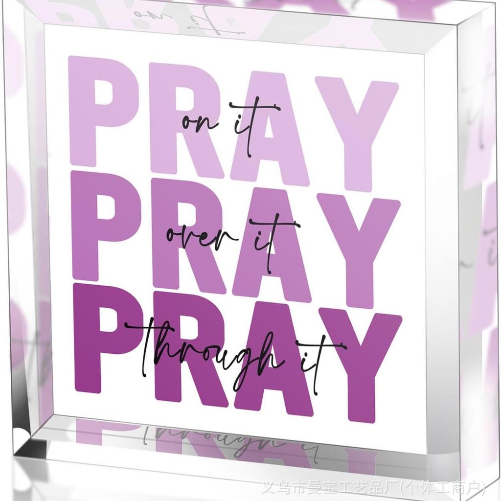 Pray More Worry Less Decoration Cute Gift Butterfly Crafts Flower Study Desk Ornaments Home Decoration Accessories Home Decor