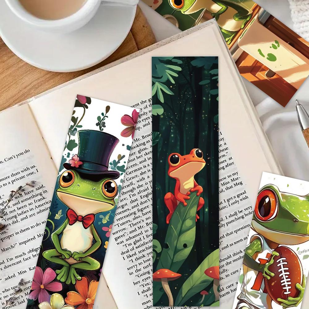 32pcs, 2D frog bookmark, suitable for back-to-school season, Christmas, Halloween, teachers, readers, and birthdays.