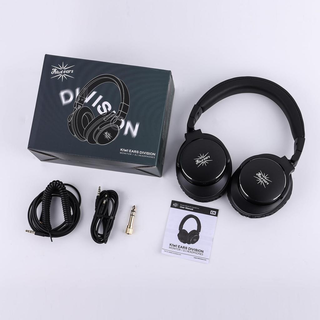 Linsoul Kiwi Ears Division HiFi soundproof wired headphones with large 40mm dynamic diaphragm Noise canceling and ergonomically designed headphones