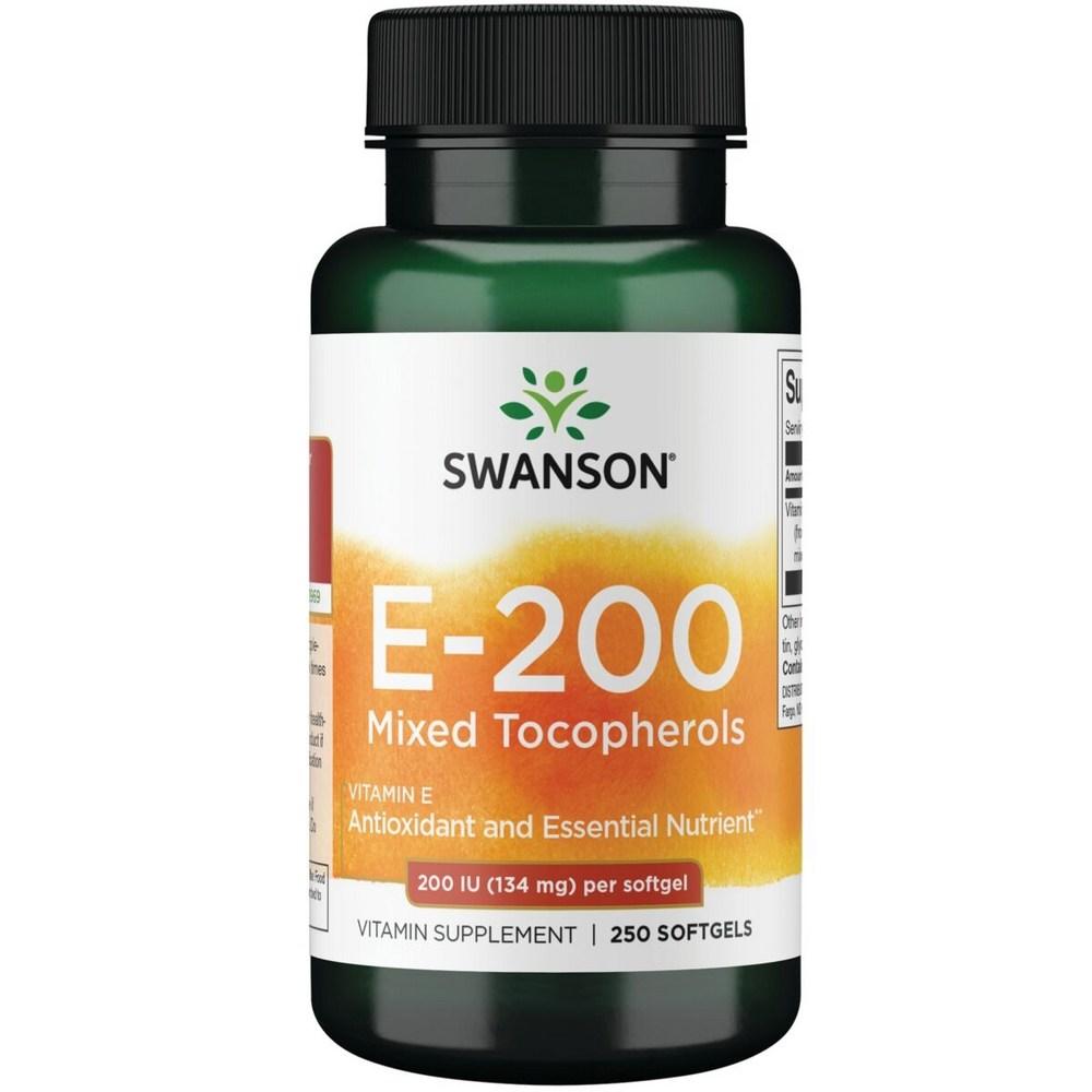 Swanson Vitamin E Mixed Tocopherol 200 IU Softgels 1 pcs 250