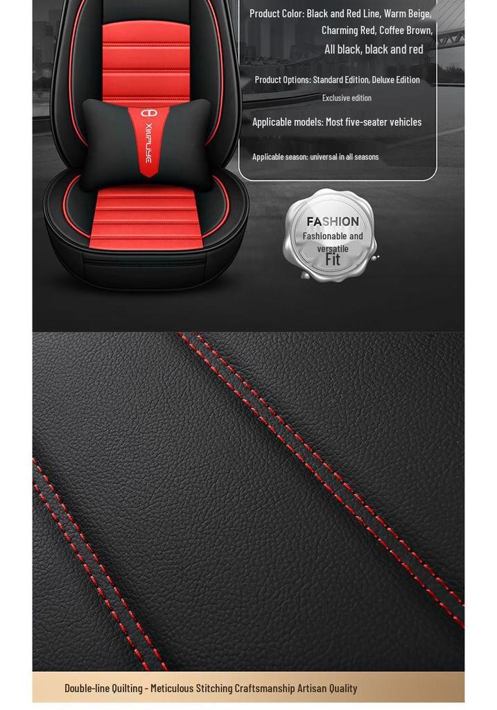 Nissan Car Seat Cover Set: Fits Sylphy, Kicks, Bluebird, Teana, Qashqai, X-Trail, Tiida – All-Season Cushions.