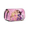 Barbie Cartoon Doublelayer Storage Bag With Polyester Material For School Use