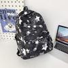 Schoolbag Casual Backpack Female Versatile Star Printed Student School Bag Female Couple Commuter Travel Backpack