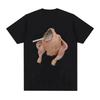 Fish Face Chicken Smoking A Cigarette Meme T Shirts Funny Unisexs Women Clothing Harajuku TShirt Harajuku Oversized T Shirt