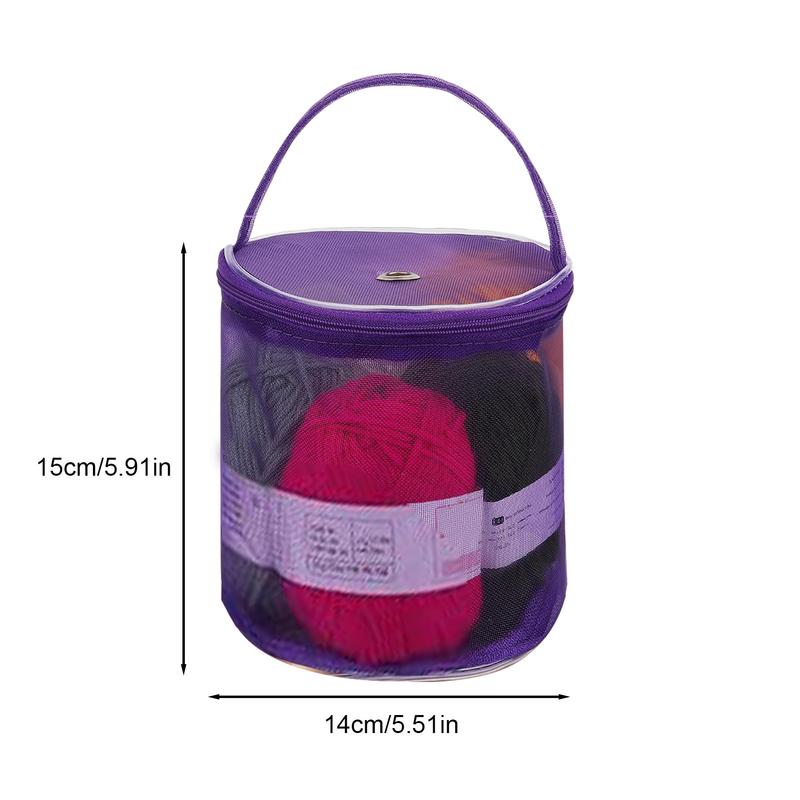 Crochet Bag Organizer Yarn Knitting Storage Portable Crochet Tote Bag Foldable Yarn Storage Knitting Needles And Accessories Bag