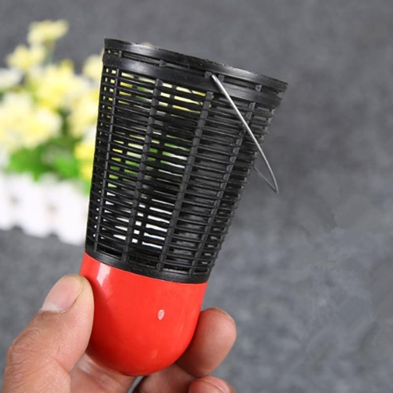 10Pcs Professional Lure Thrower Badminton Type Nesting Device Fishing Lure Basket Cage Fishing Tackle Accessories