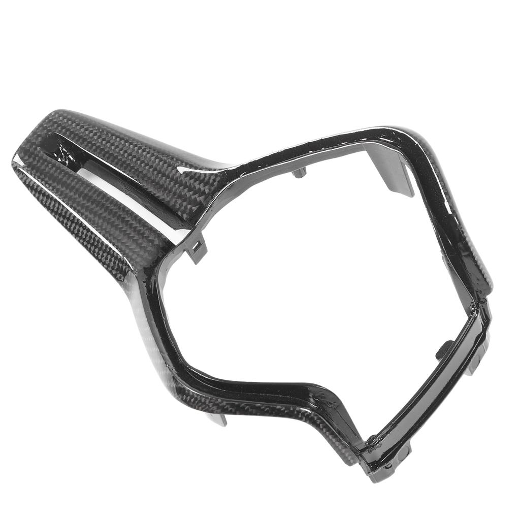 Steering Wheel Frame Panel Carbon Fiber Overlay Decoration Trim Replacement for Infiniti Q50 Q60 Glossy