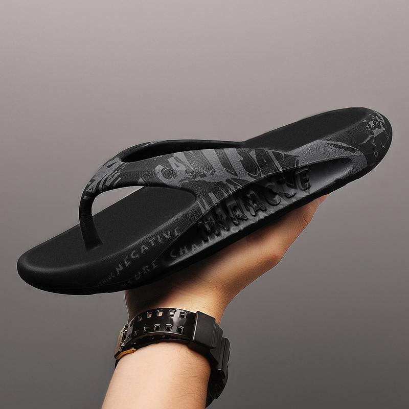

Printed Male and Female Couples Large Size EVA High Elastic Flip-flops Thick-soled Lightweight Slippers for Outdoor Beach Shoes 45-46 чорний