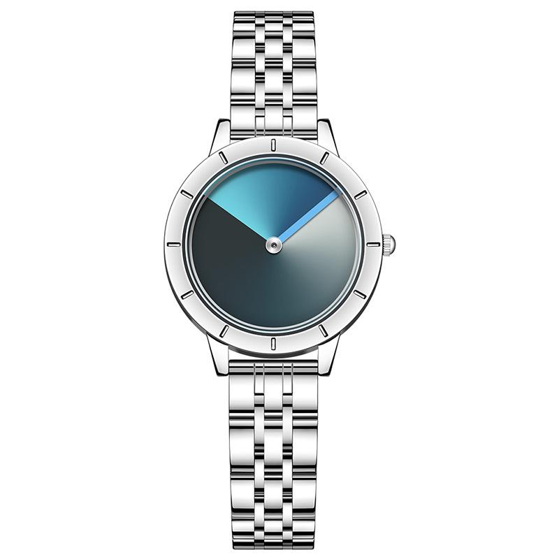 Creative Technology Sense No Pointer Women'S Watch Niche High Value Artistic Sense Simple Steel Belt Quartz Women'S Watch