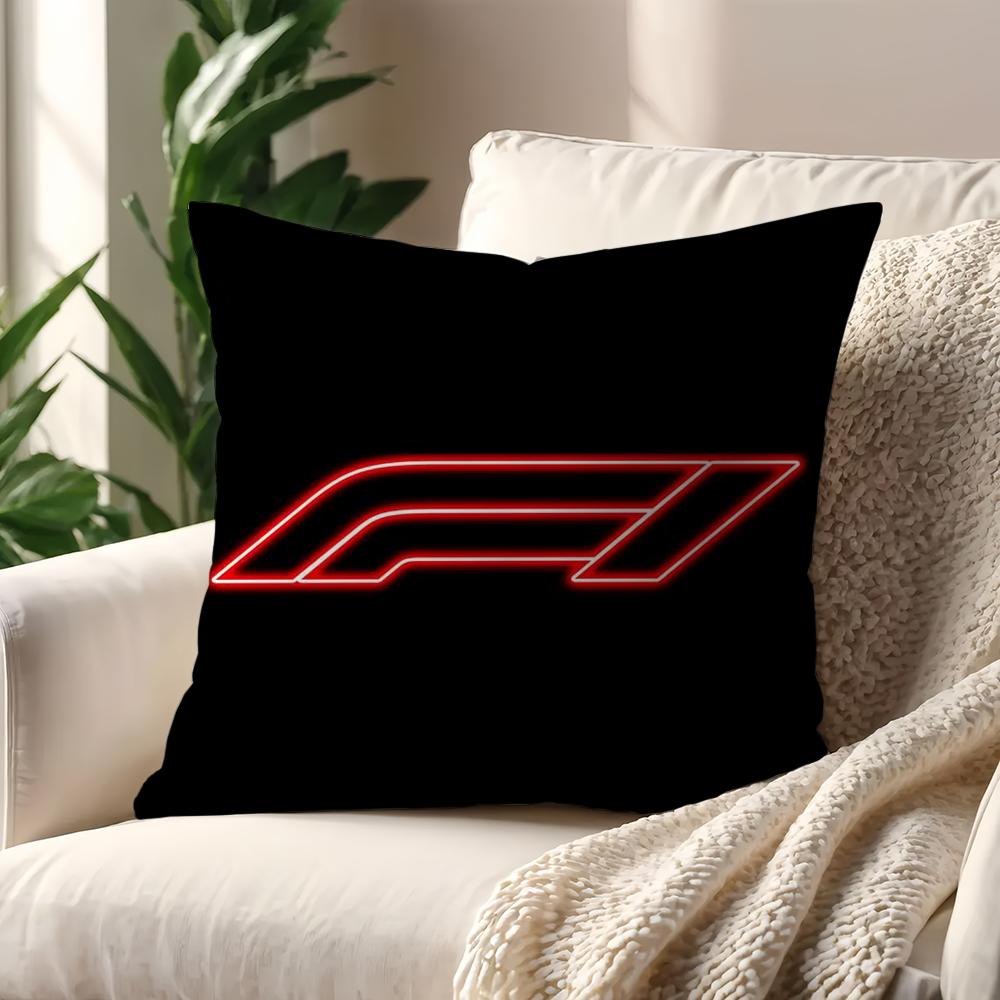 F-Formula 1 Car Logo F1 Fashion Cushion Cover Pillow Sofa Printing Decoration Room Home Office Coffee Shop Car Nordic Simplicity