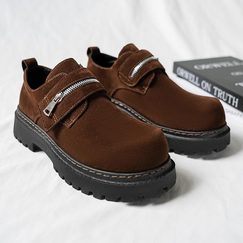 

Mens Leather Shoes Autumn Winter Commuting Fashion Casual Comfortable Breathable Simple Fashion Shoes for Men 39 коричневый
