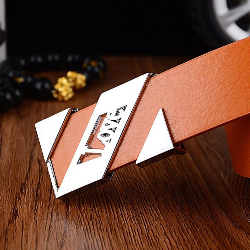 Trendy White Pu Casual Belt For Men And Women Stylish Smooth Buckle Unisex Design