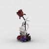 Creative Underworld Love Bone Blood Rose Building Blocks Model Ornament