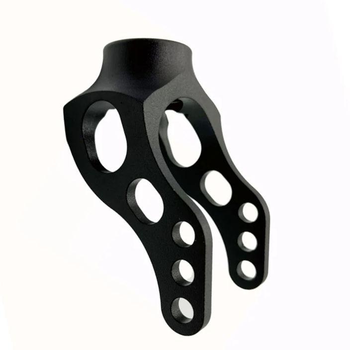 Wheelchair Front Fork Accessories, Standard Size, High-Strength Aluminum Alloy, Flexible Rotation чёрный