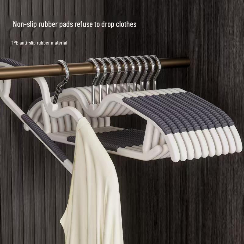 Non-Slip Narrow Short Neck Clothes Hanger with Anti-Shoulder Design