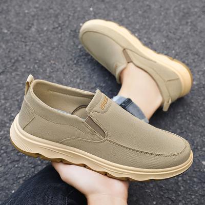 Herrenschuhe Freizeitschuhe Sommer Ein-Pedal atmungsaktiv geruchshemmend alte Pekinger Stoffschuhe Herren weiche Sohle bequeme Papaschuhe