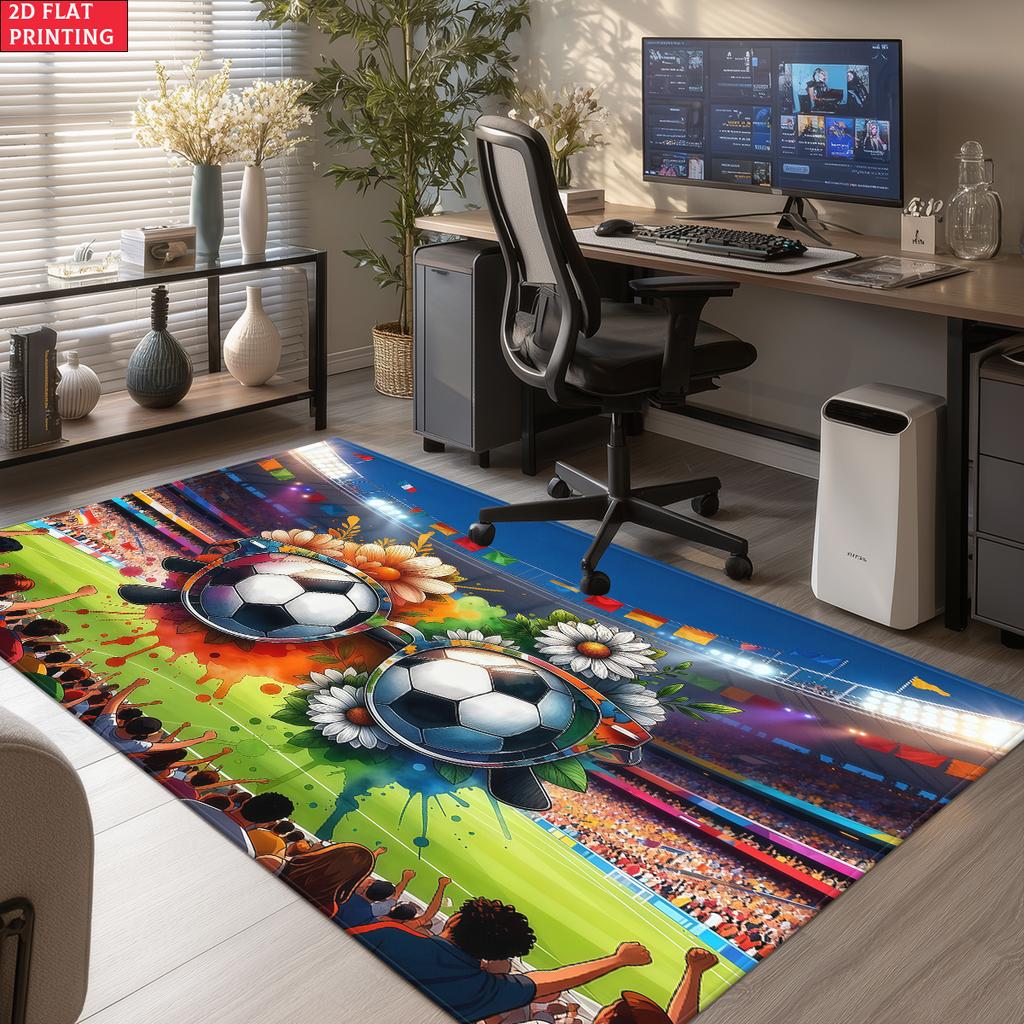 Football Stadium print Large Room Carpet Non Slip Cartoon Kids Bedroom Living Room Floor Mat Home Decor Children's Play Carpet
