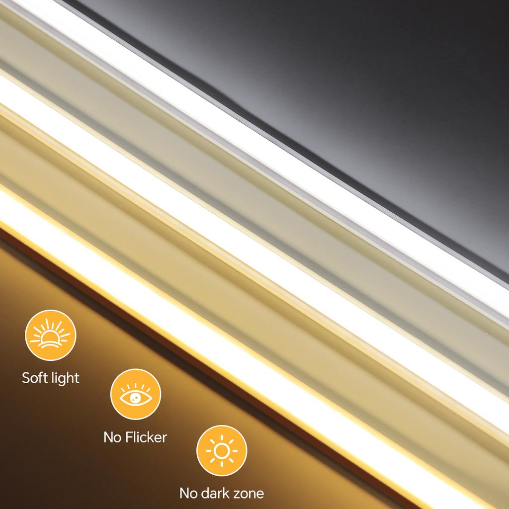 Tira de Luz Nocturna Inteligente para Pasillo de Escalera de Entrada 24V Silicona Sólida COB LED Cinta de Neón Instalar en Cualquier Lugar Sensor de Movimiento PIR Portátil