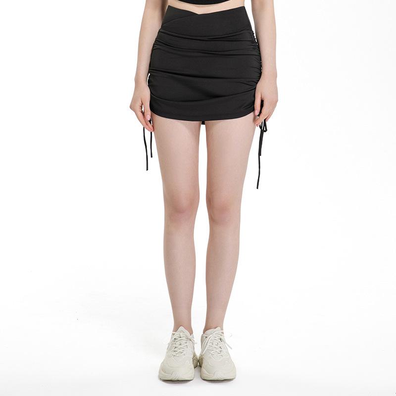 Women's High Waist Sporty Mini Skirt with Yoga Shorts - Fitness and Tennis A-Line Skirt