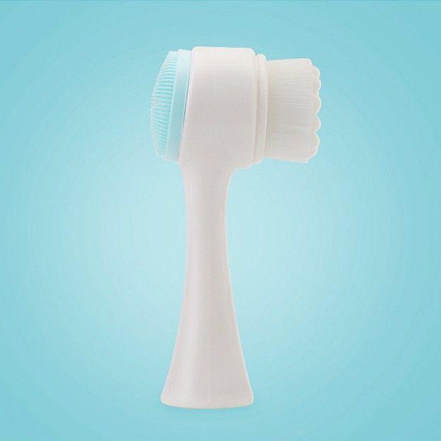 Double-sided Facial Cleansing Brush - Facial Cleansing Device with Soft Bristles and Silicone Material for The Face