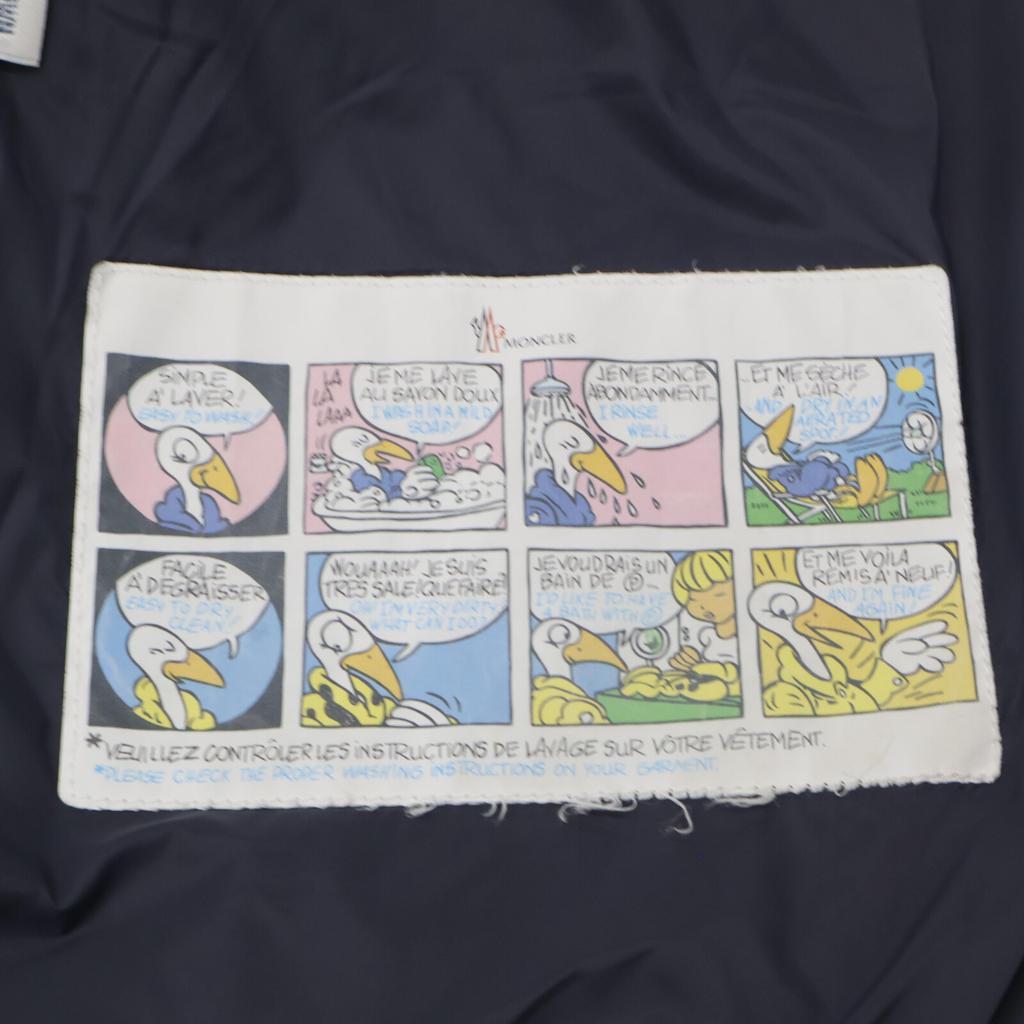 Moncler MONTGENEVRE Woll-Daunenjacke mit Kapuze Jacke 2 Marineblau Gebraucht